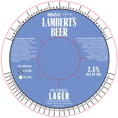 Original Henry Lambert's Beer label