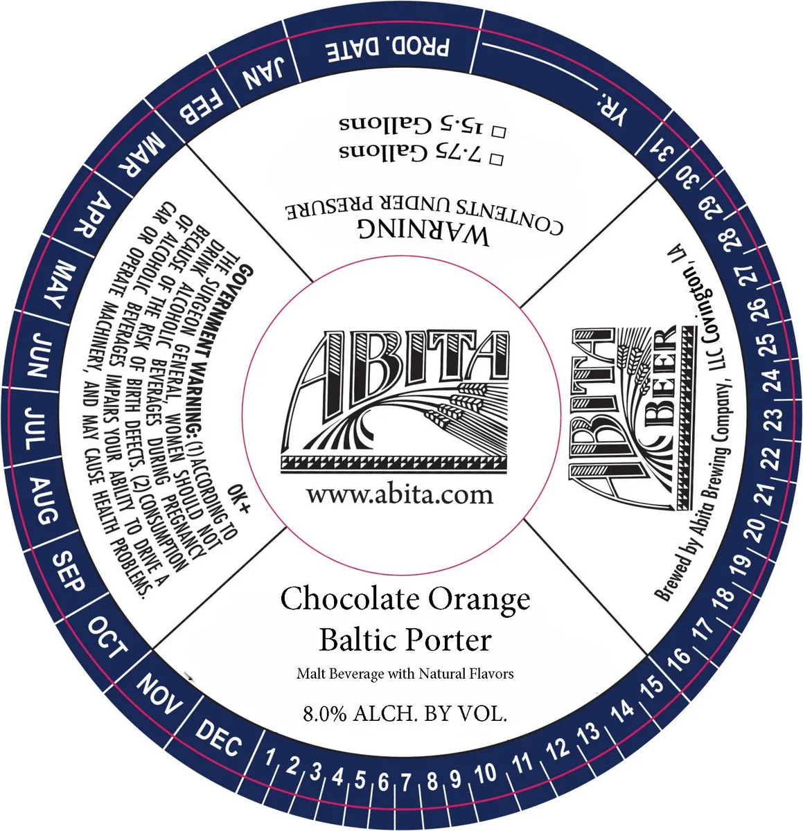 Chocolate Orange Baltic Porter label