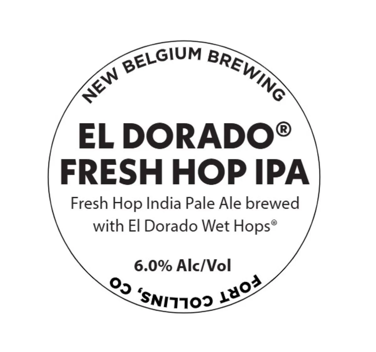El Dorado Fresh Hop IPA label