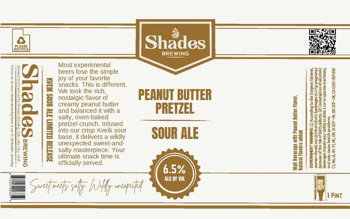 Peanut Butter Pretzel label