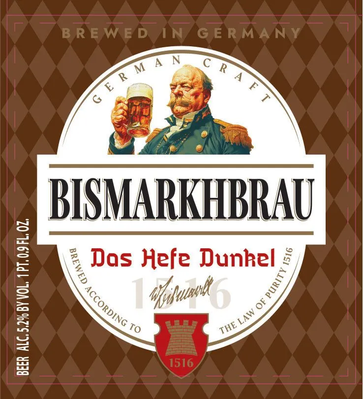 Bismarkhbrau Das Hefe Dunkel label