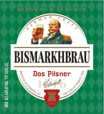 Bismarkhbrau Das Pilsner label