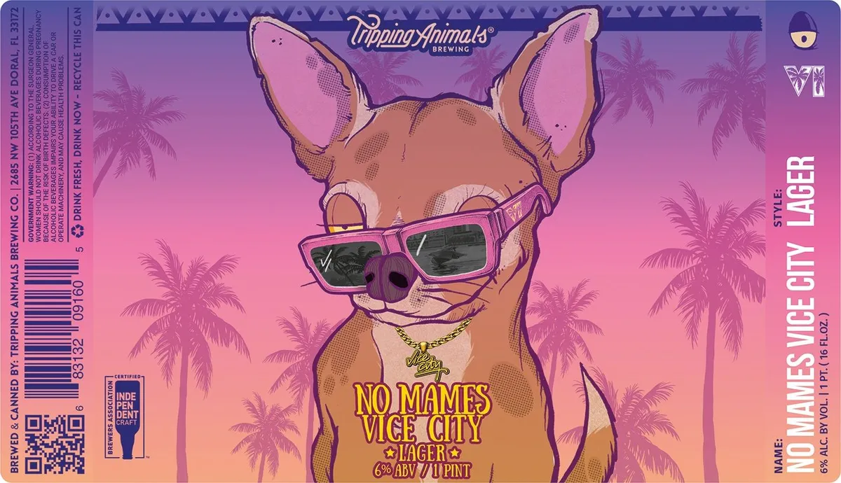No Mames Vice City label