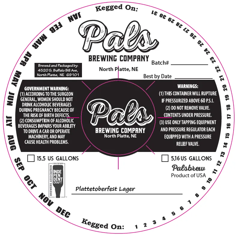 Plattetoberfest Lager label