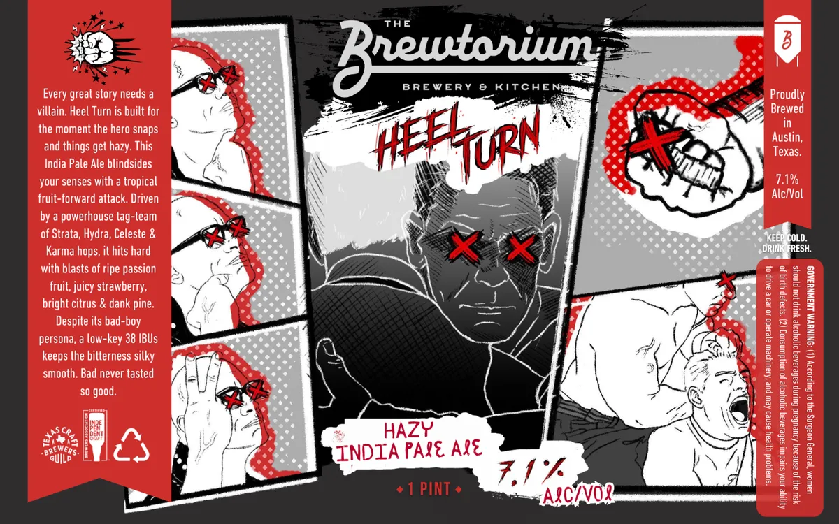 Heel Turn label