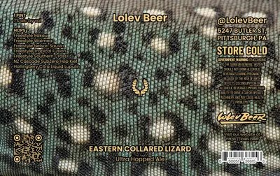 Eastern Collared Lizard label