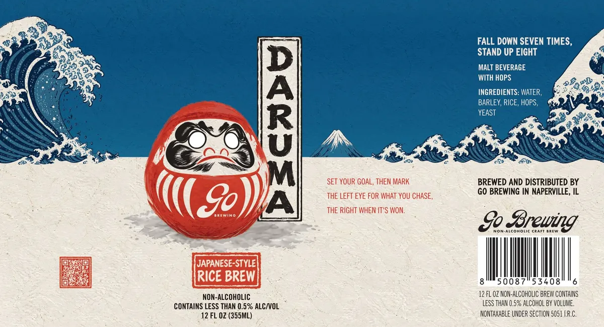 Daruma Japanese-Style Rice Brew label