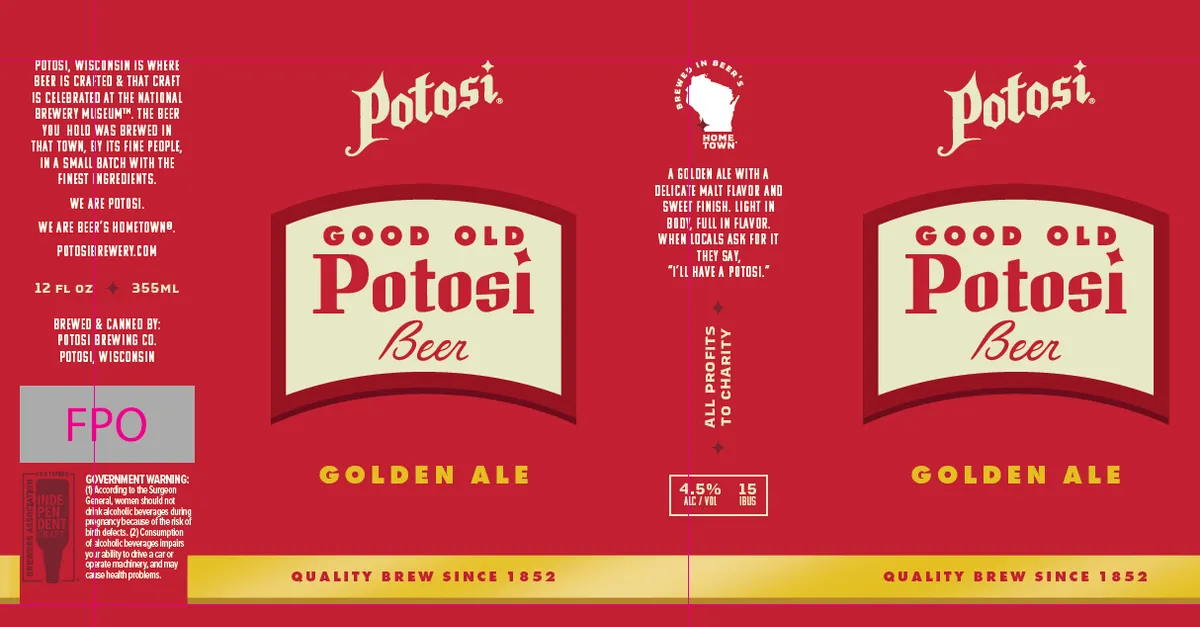 Good Old Potosi Beer label