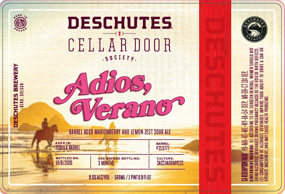 Adios Verano Tequila Barrel-Aged Sour label