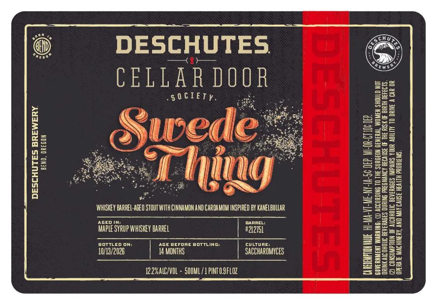Swede Thing Whiskey Barrel-Aged Stout label