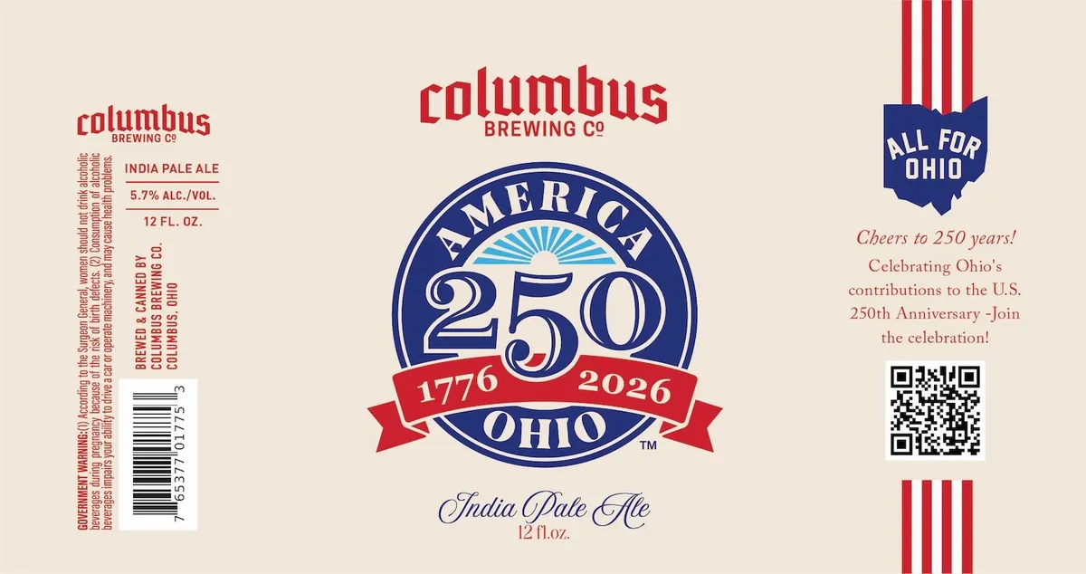 America 250 Ohio label