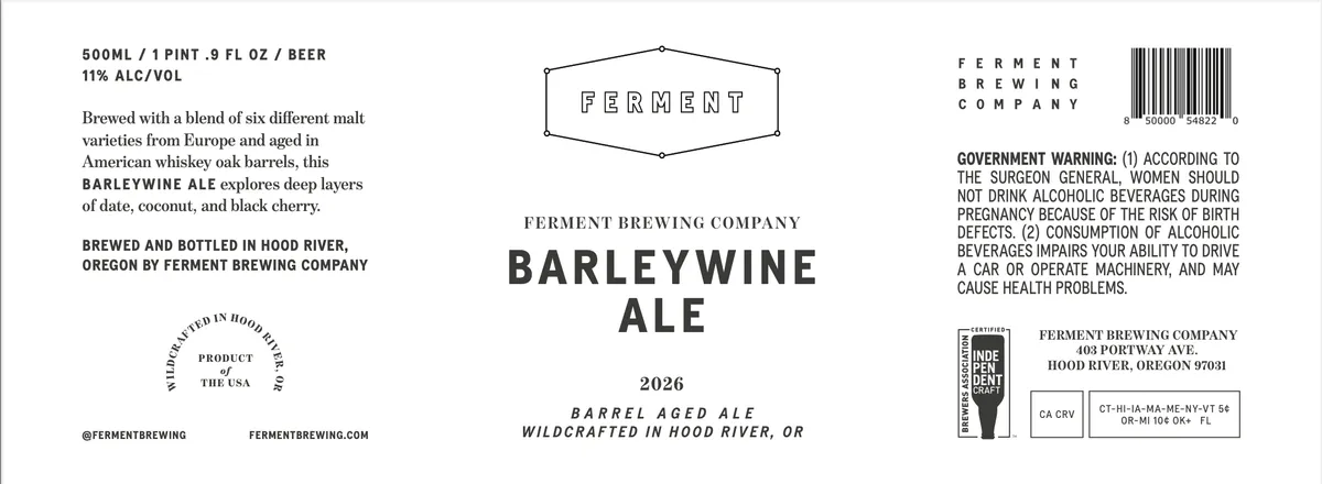 Barleywine Ale label