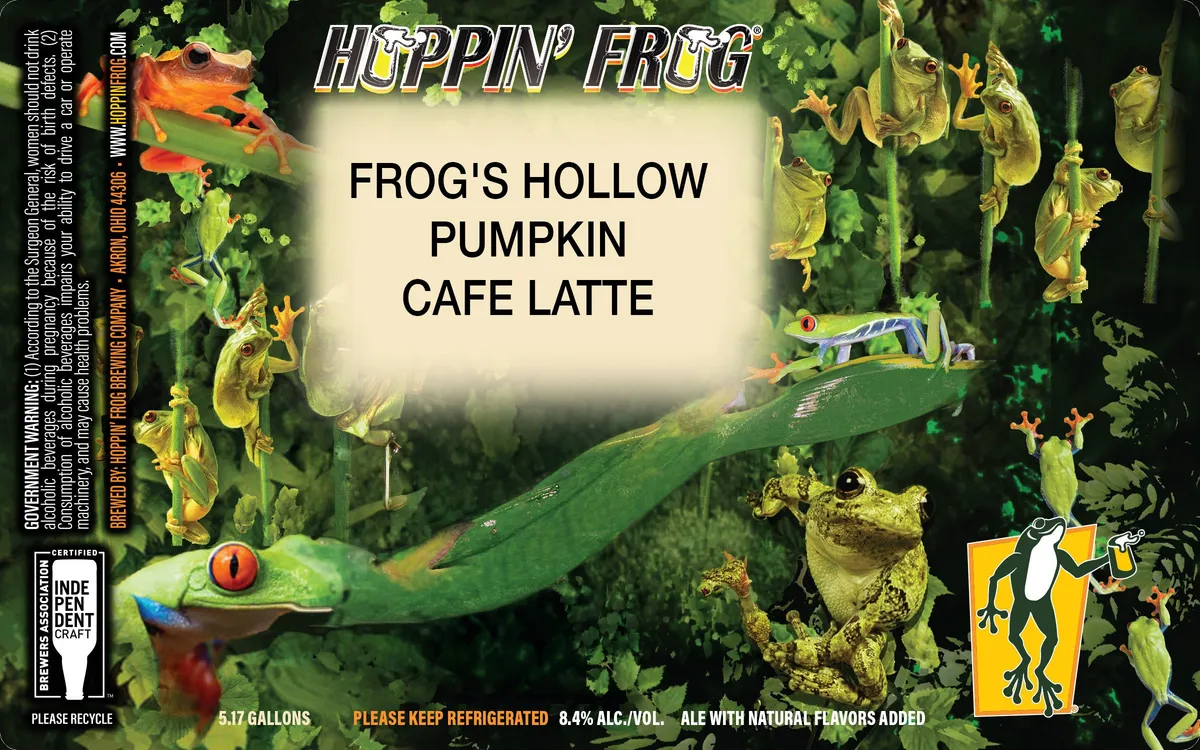 Frog's Hollow Pumpkin Cafe Latte label