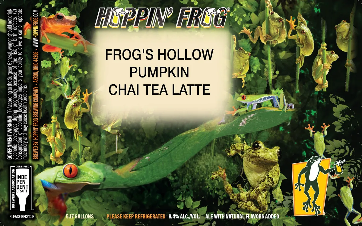 Frog's Hollow Pumpkin Chai Tea Latte label