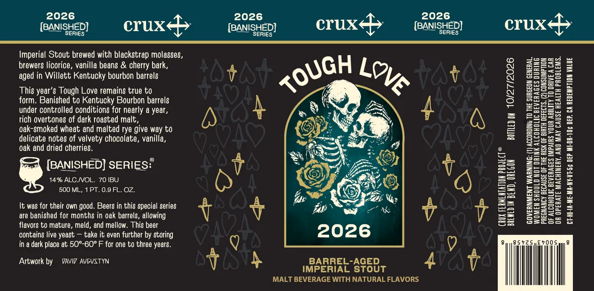 Tough Love label art — CRUX FERMENTATION PROJECT