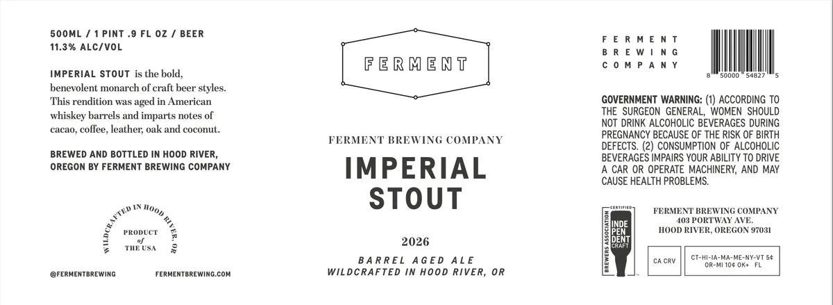 Imperial Stout 2026 label