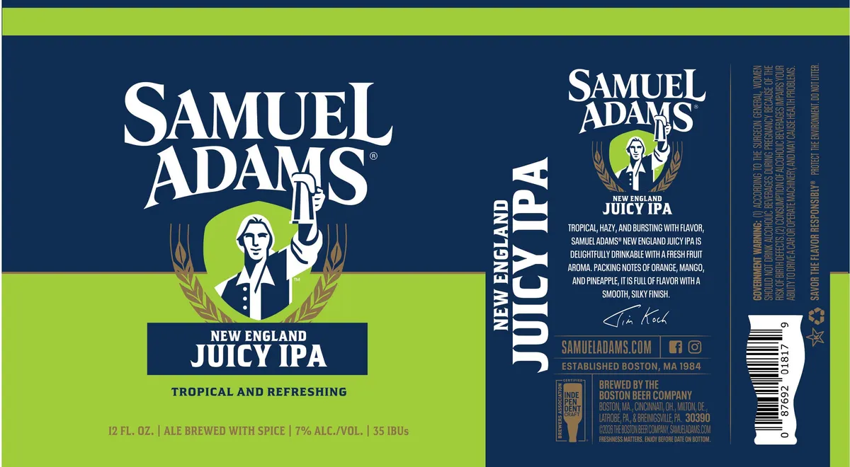 New England Juicy IPA label