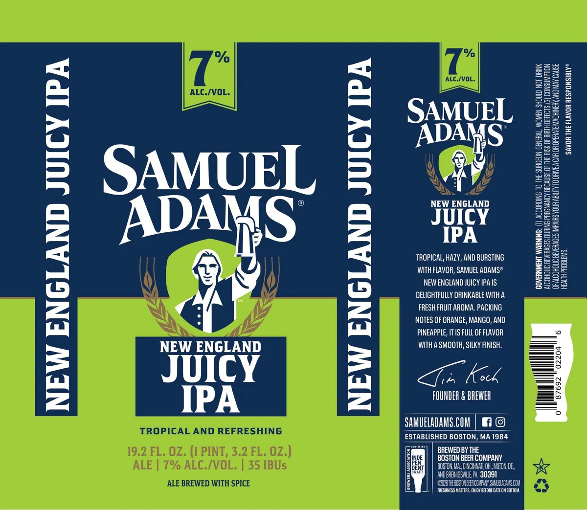 New England Juicy IPA label
