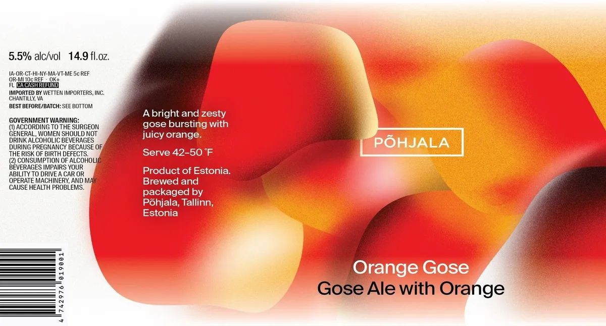 Orange Gose label