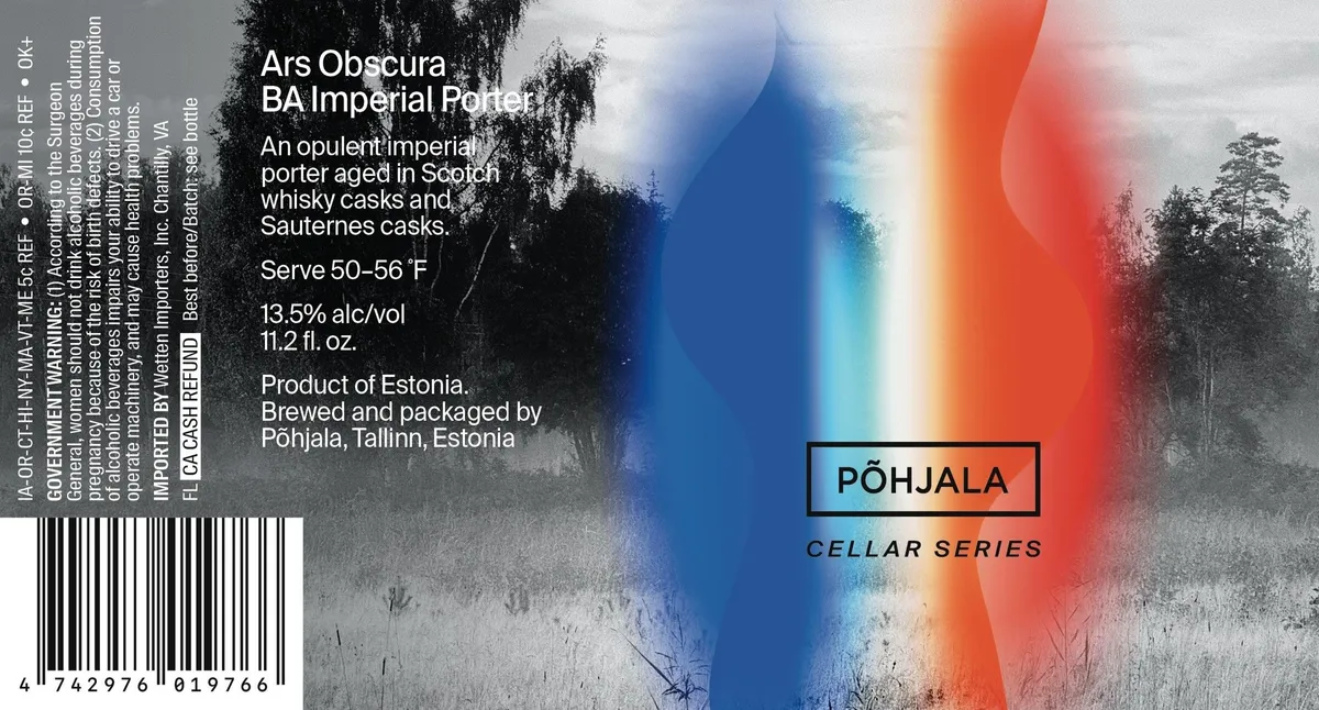 Ars Obscura BA Imperial Porter label art — PÕHJALA