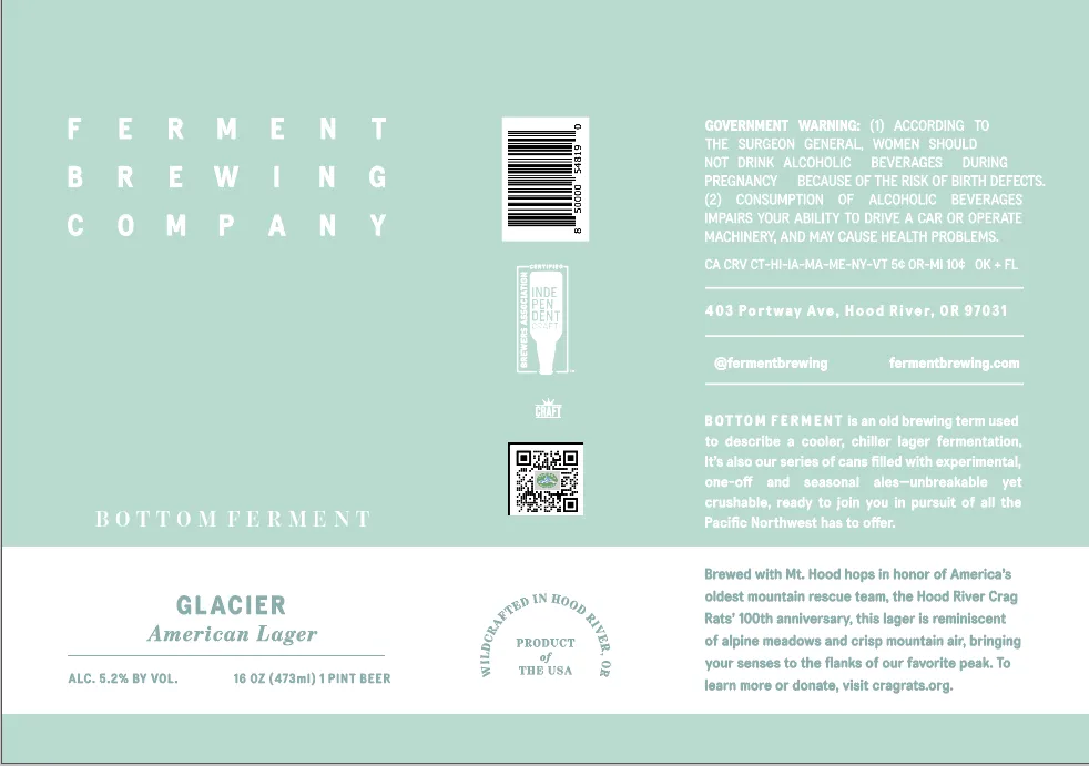 Glacier label