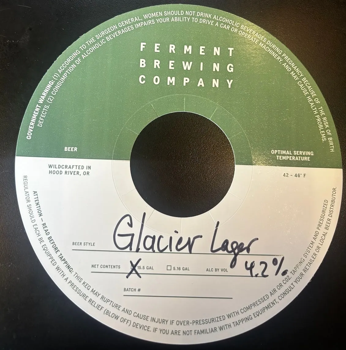 Glacier Lager label
