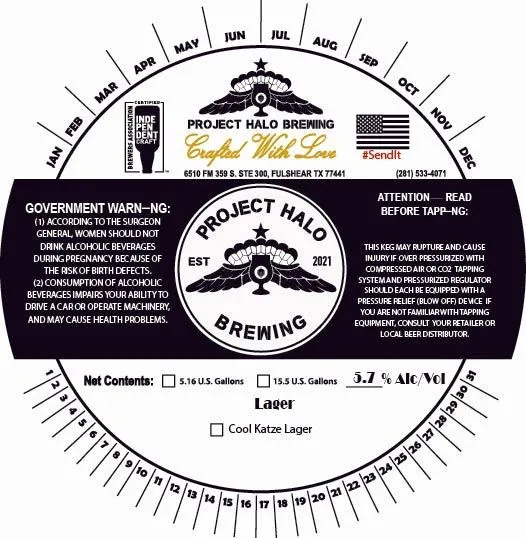 Cool Katze Lager label