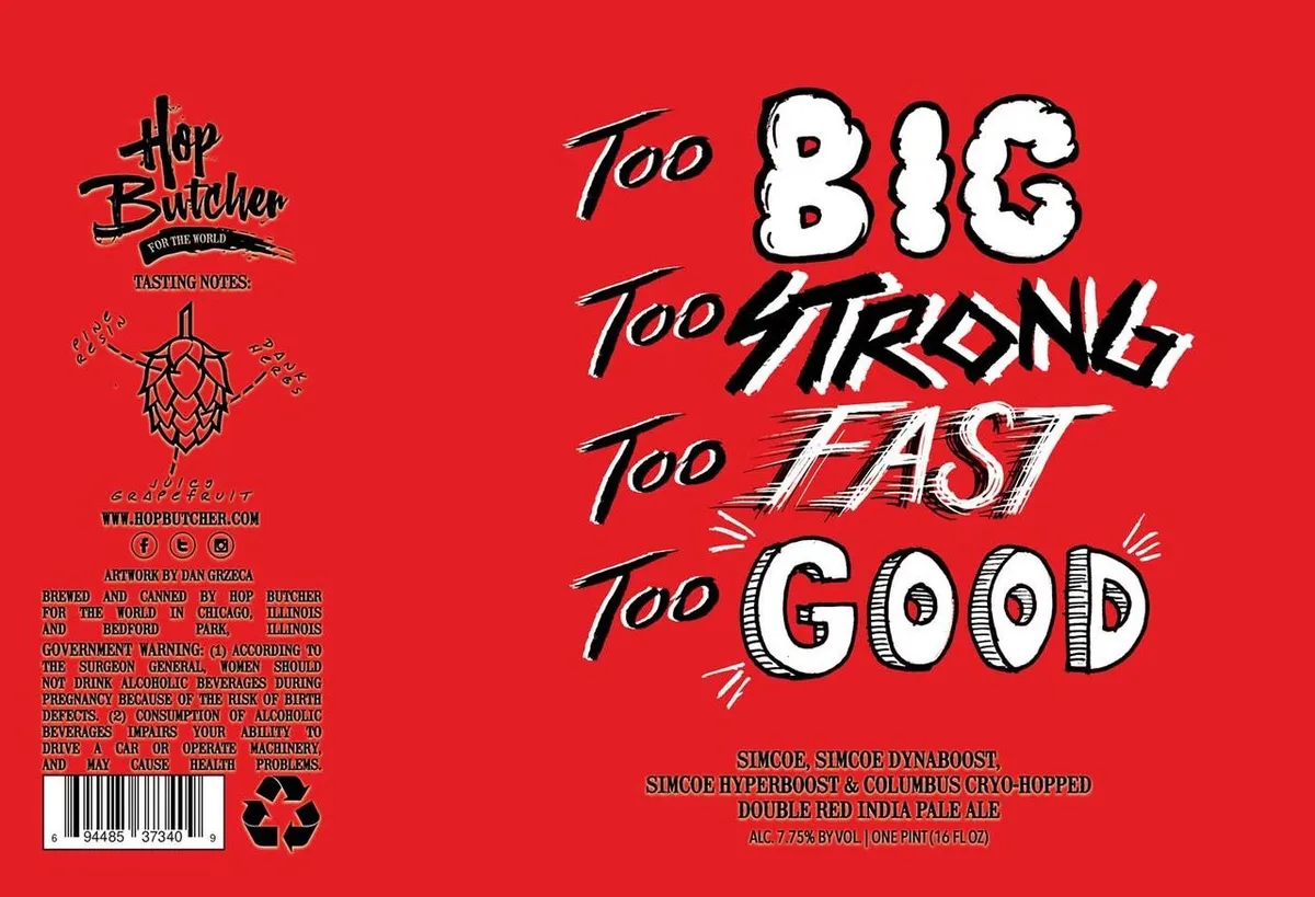 Too Big Too Strong Too Fast Too Good label