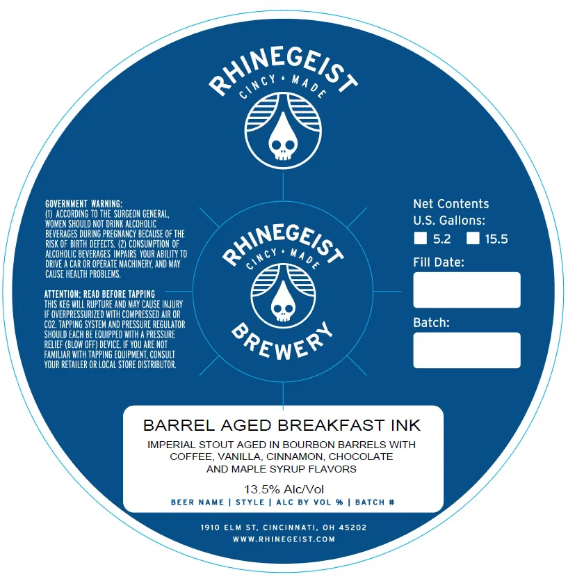 Barrel Aged Breakfast Ink label