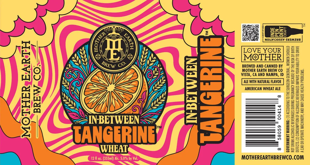 In-Between Tangerine Wheat label