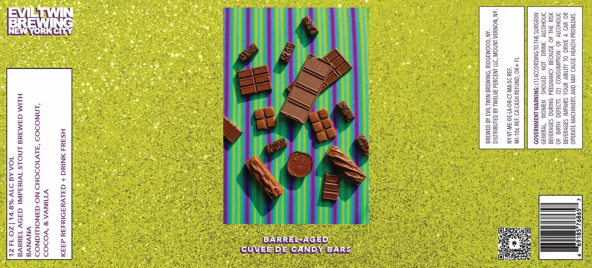 Barrel Aged Cuvée De Candy Bars label