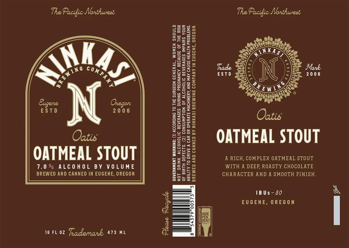 Oatis Oatmeal Stout label
