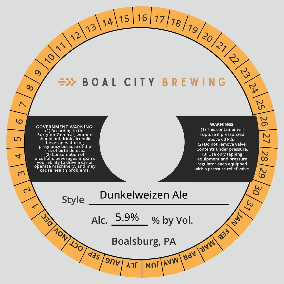 Dunkelweizen Ale label