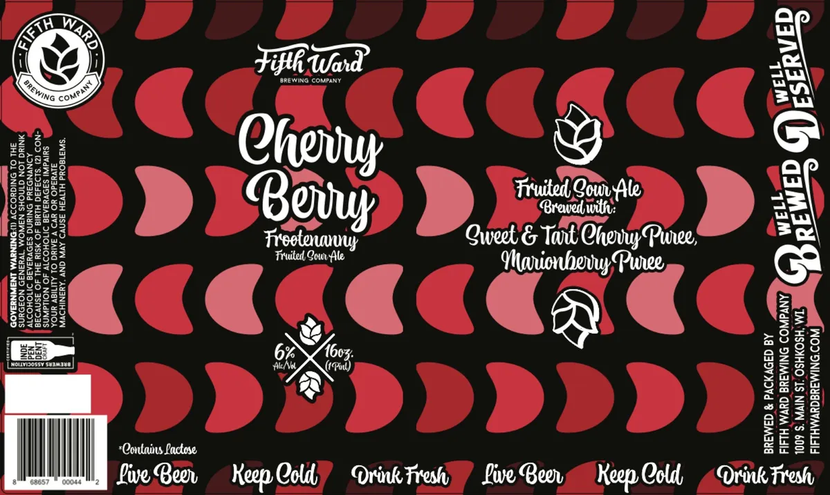 Cherry Berry Frootenanny label
