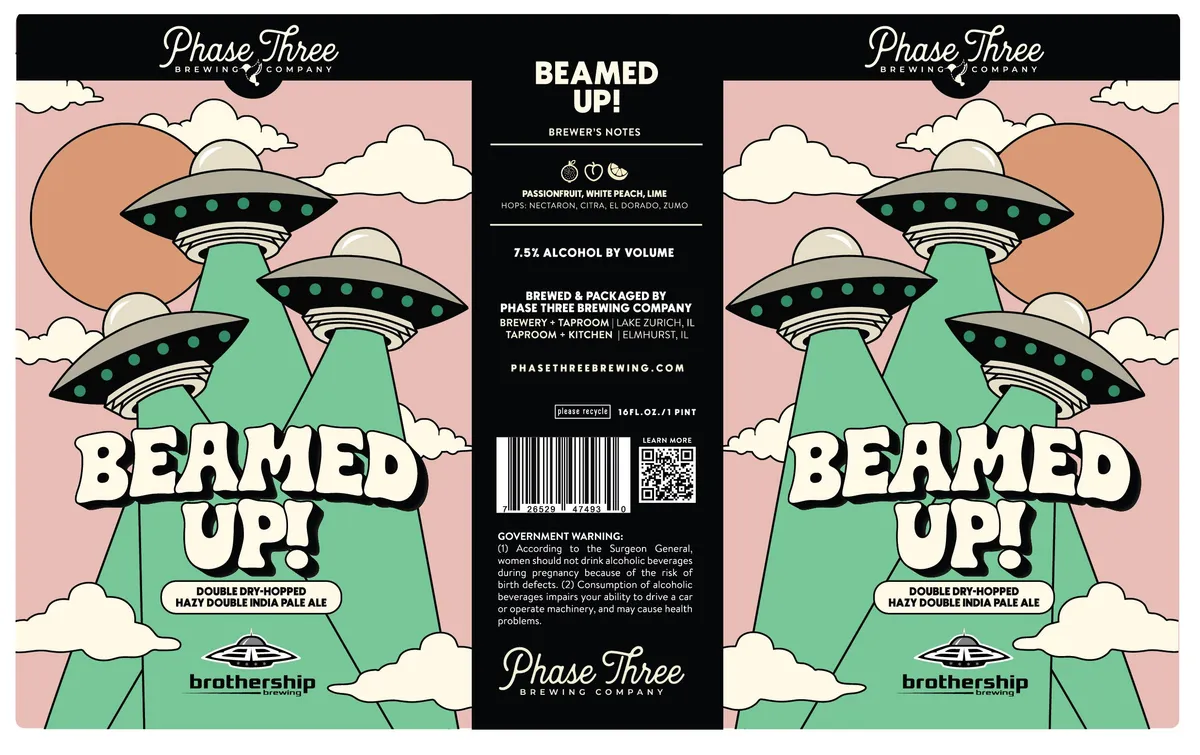 Beamed Up label