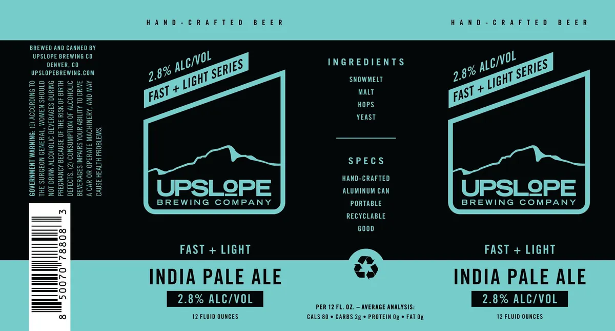 Fast + Light India Pale Ale label