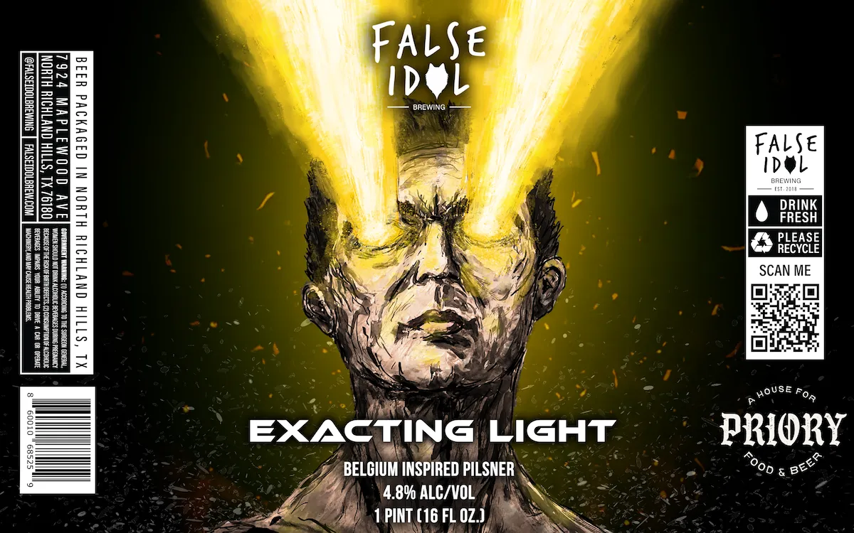Exacting Light Beligan Inspired Pilsner label