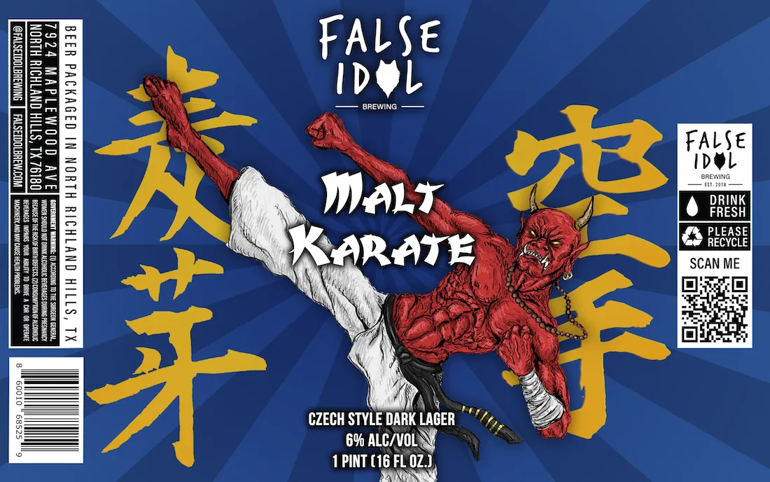 Malt Karate Czech Style Dark Lager label