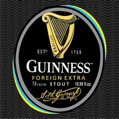 Guinness Foreign Extra Stout label