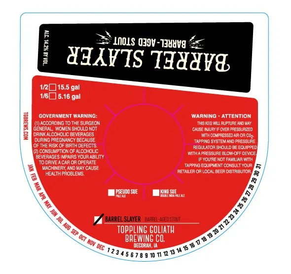Barrel Slayer Barrel-Aged Stout label