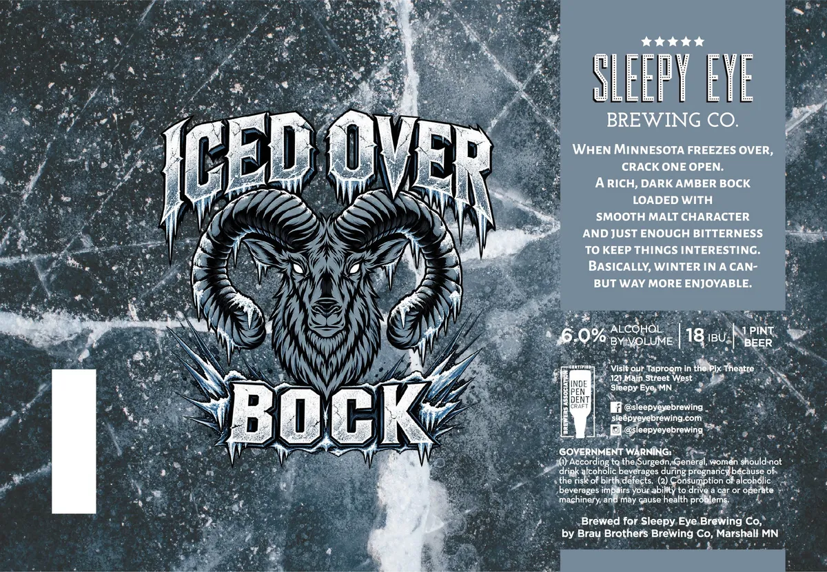 Iced Over Bock label