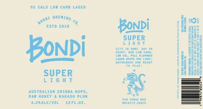 Bondi Super Light label