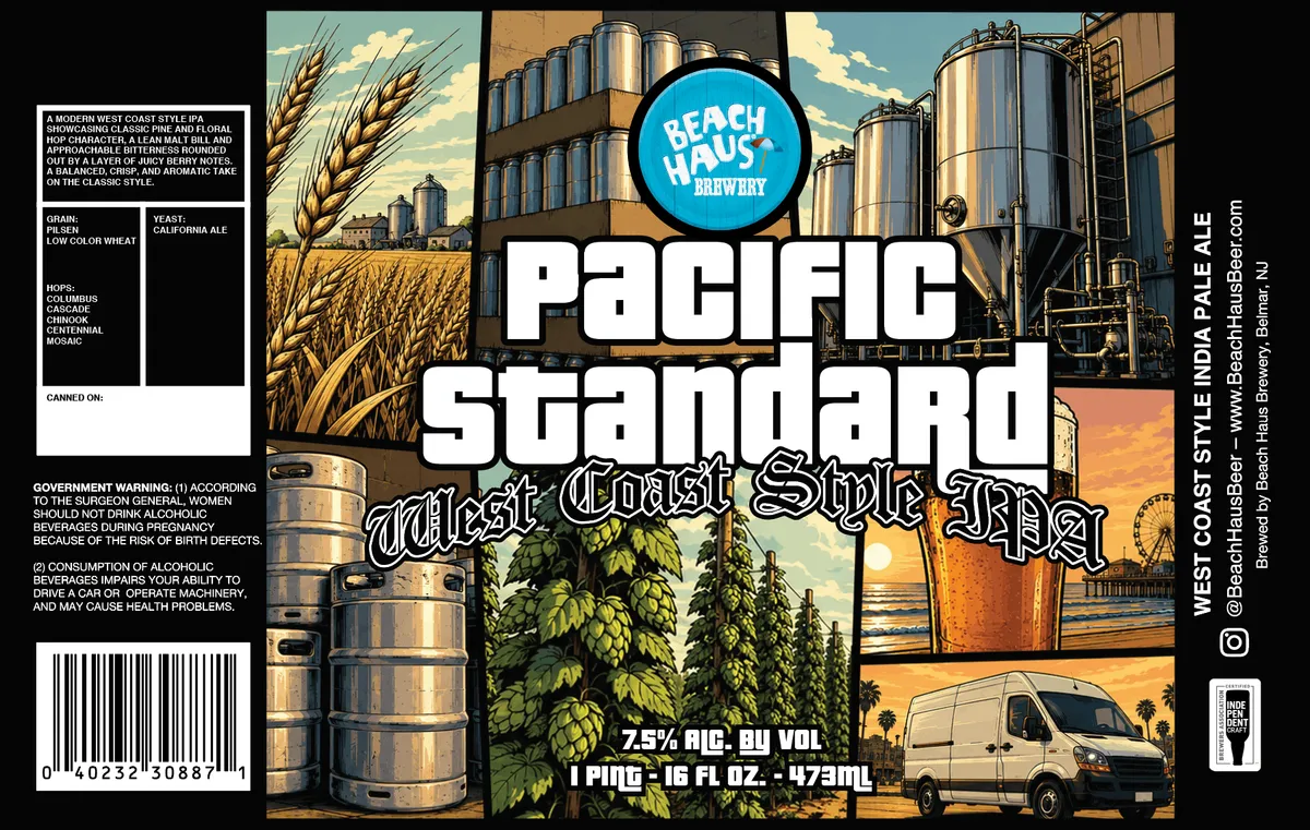 West Coast Style Ipa label