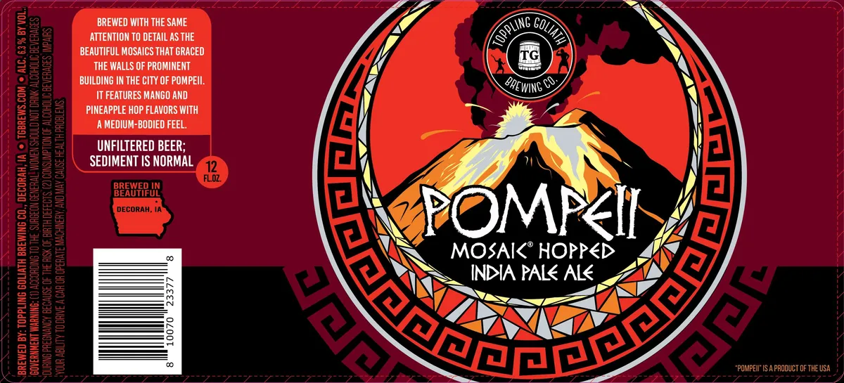 Pompeii Mosaic Hopped India Pale Ale label