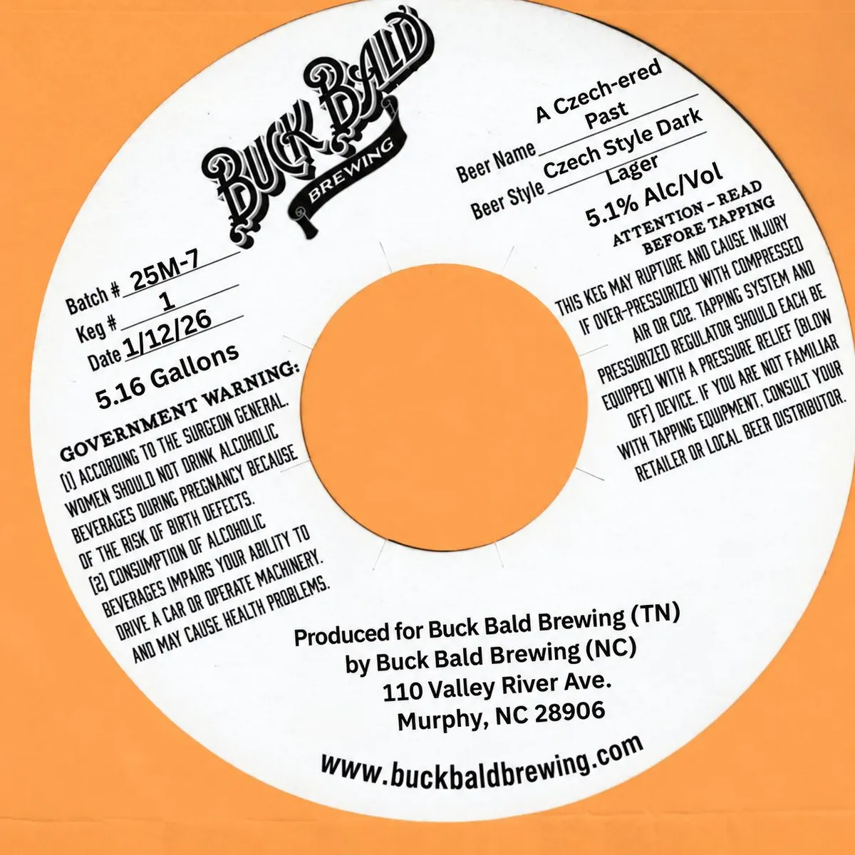 A Czech-ered Past label