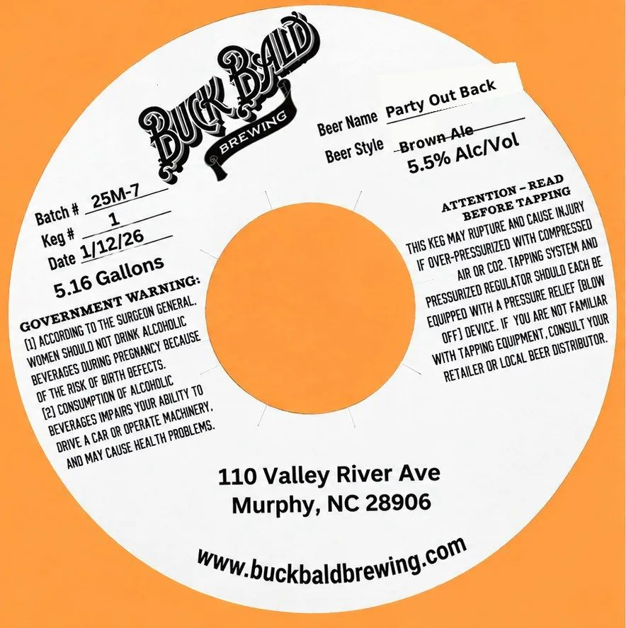 Party Out Back label