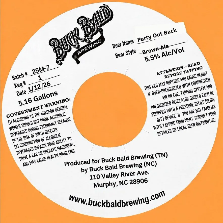 Party Out Back label