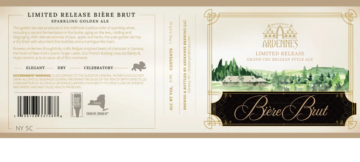 Bière Brut label art — BREWERY ARDENNES