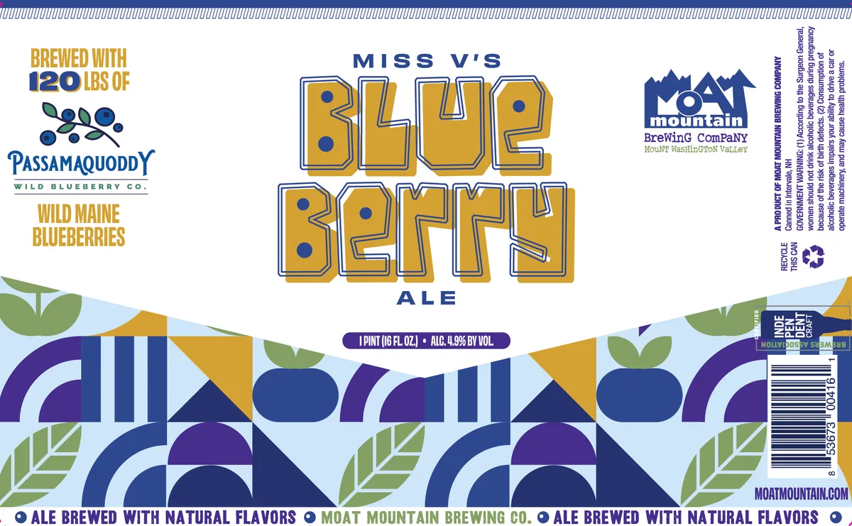 Miss V's Blueberry Ale label