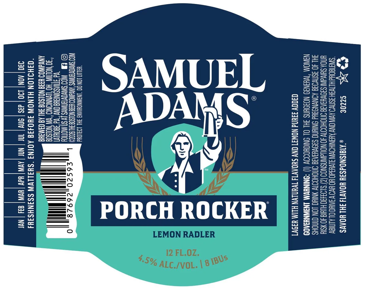 Porch Rocker Lemon Radler label